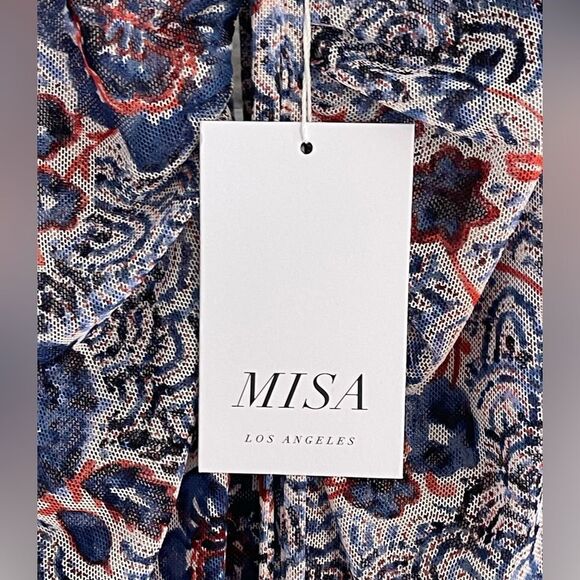 Anthropologie x Misa Los Angeles halter chiffon dress. Lux bohemian. Medium. NWT - Picture 9 of 11